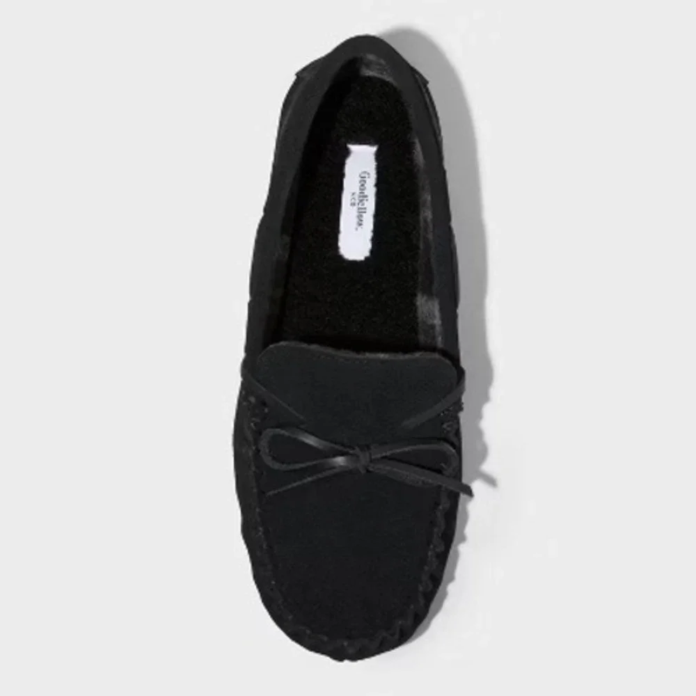Men's Topher Moccasin Slippers by Goodfellow & Co Black Size 11 New With Tags
